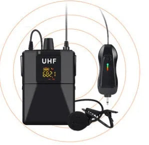 Black Little Bee X3 wireless lavalier microphone with clothing clip.