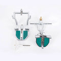 Korean dental articulator with adjustable components for crown and bridge laboratory work