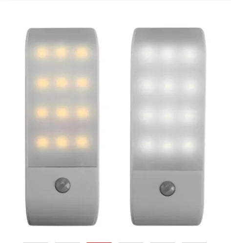 Rechargeable human body night light with infrared sensor and PVC shade in new Chinese style