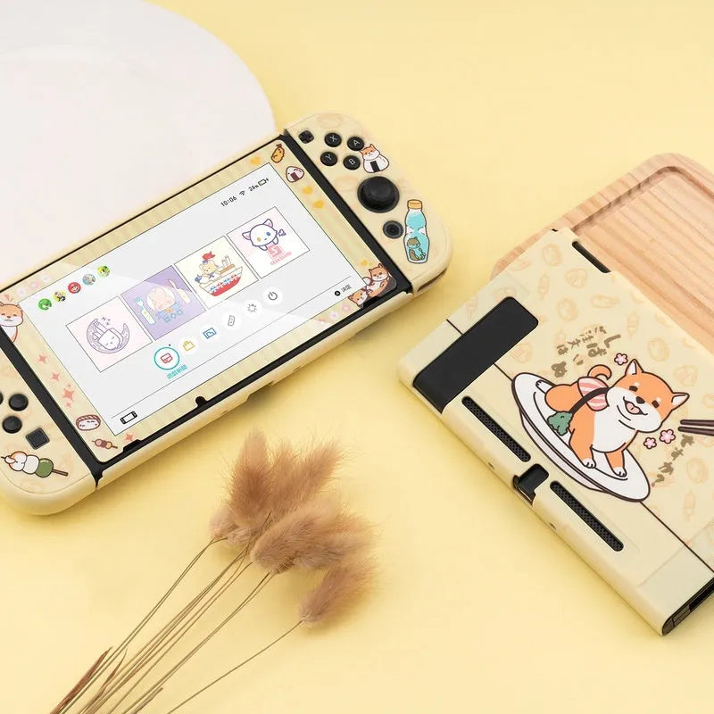 Sea Otter grey silicone protective case for Nintendo Switch Lite console and Joy-Con controllers.