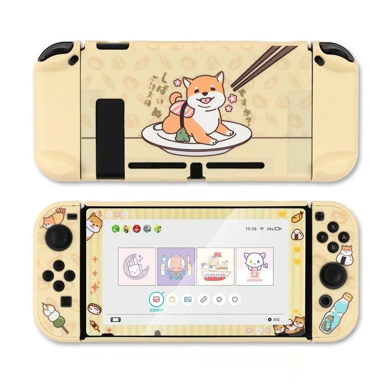 Sea Otter grey silicone protective case for Nintendo Switch Lite console and Joy-Con controllers.
