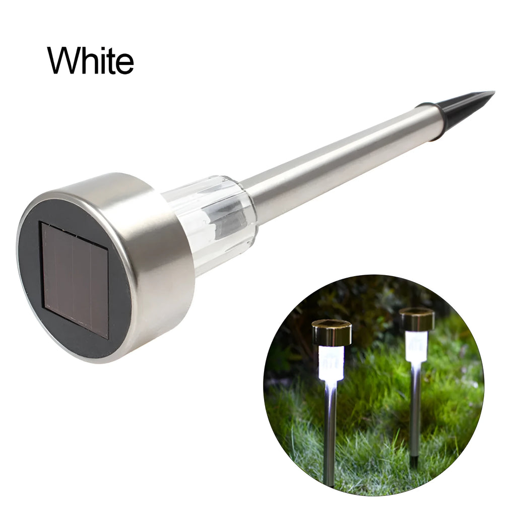 Stainless steel waterproof garden light with LED illumination for outdoor use