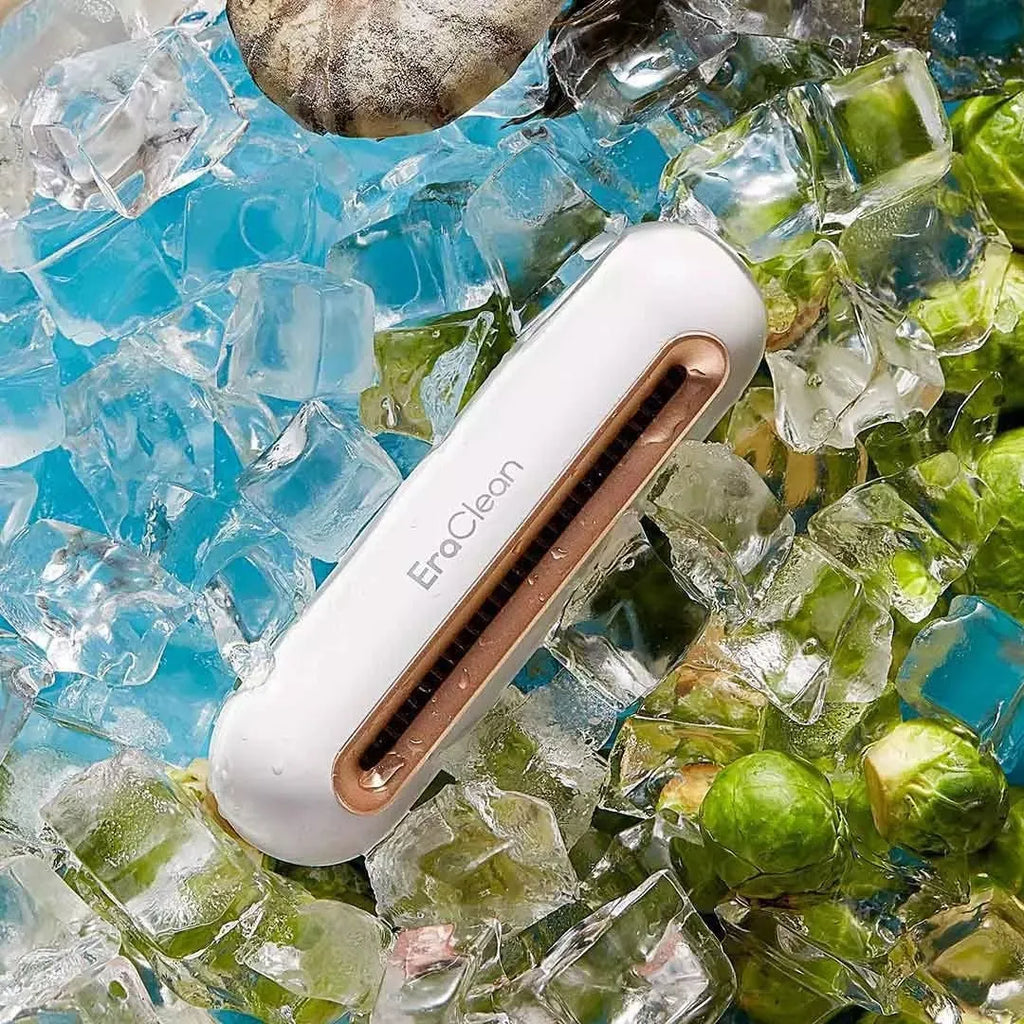 Rose gold USB-powered refrigerator deodorant steriliser with activated carbon filter for odour removal