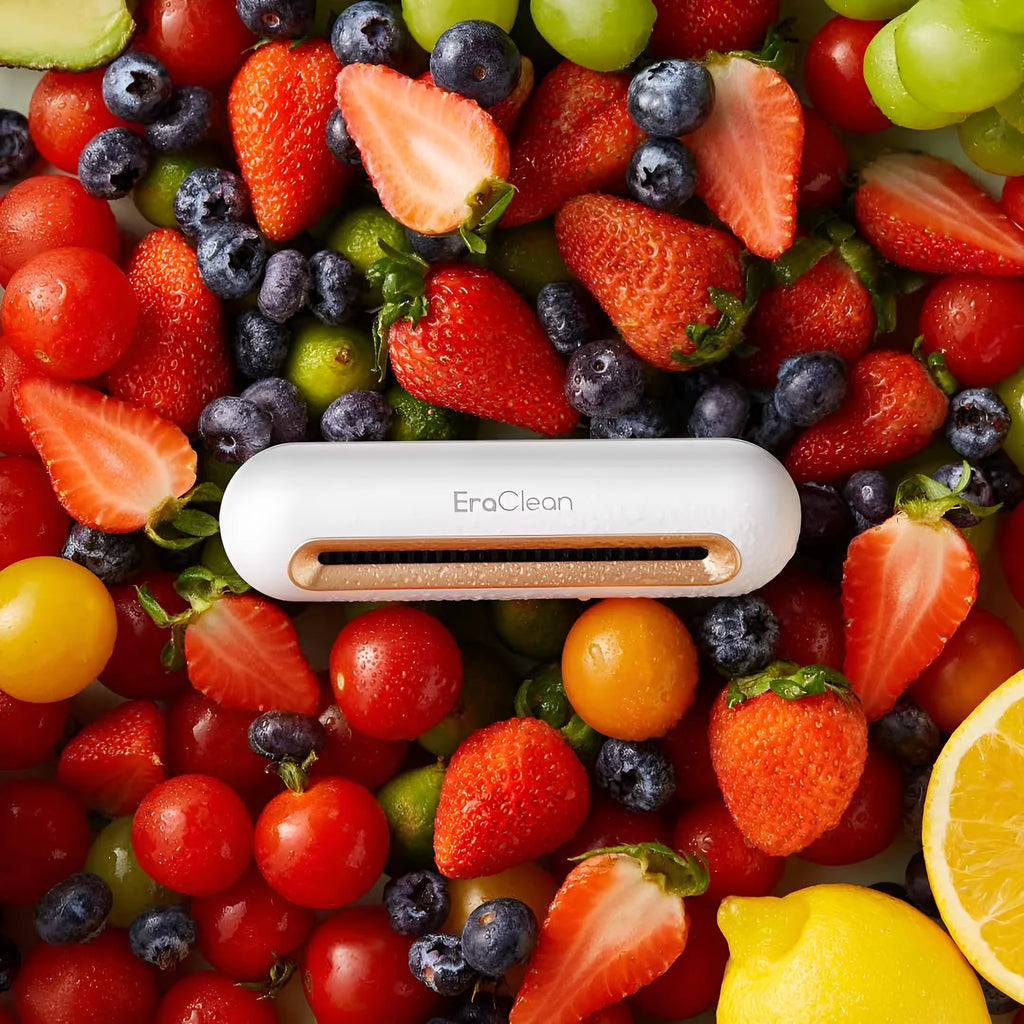Rose gold USB-powered refrigerator deodorant steriliser with activated carbon filter for odour removal