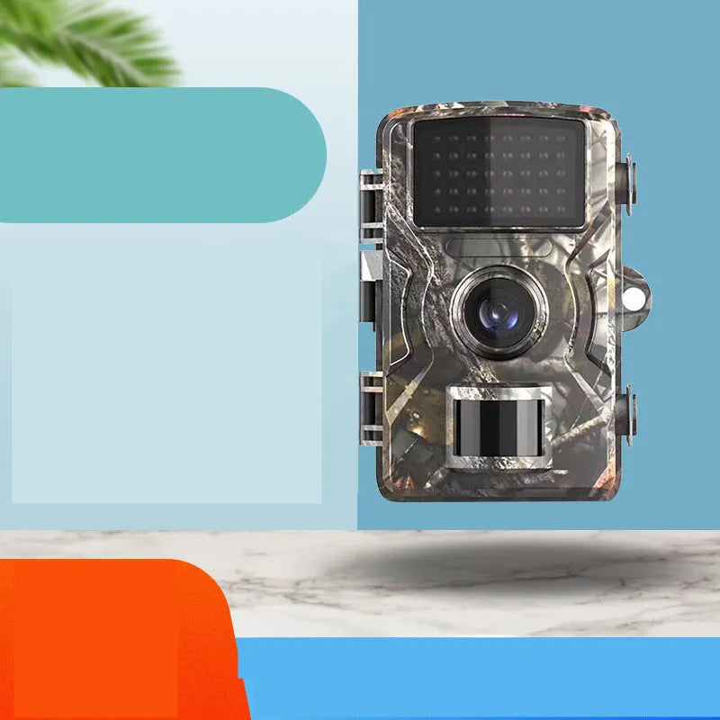 Outdoor IP66 waterproof field detection camera in camouflage colour with 2.4-inch screen