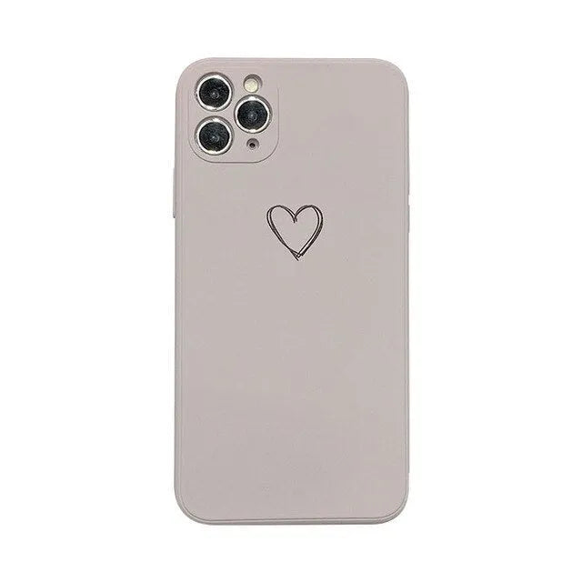 A selection of solid-colour TPU silicone back cover cases for various Apple iPhone models.