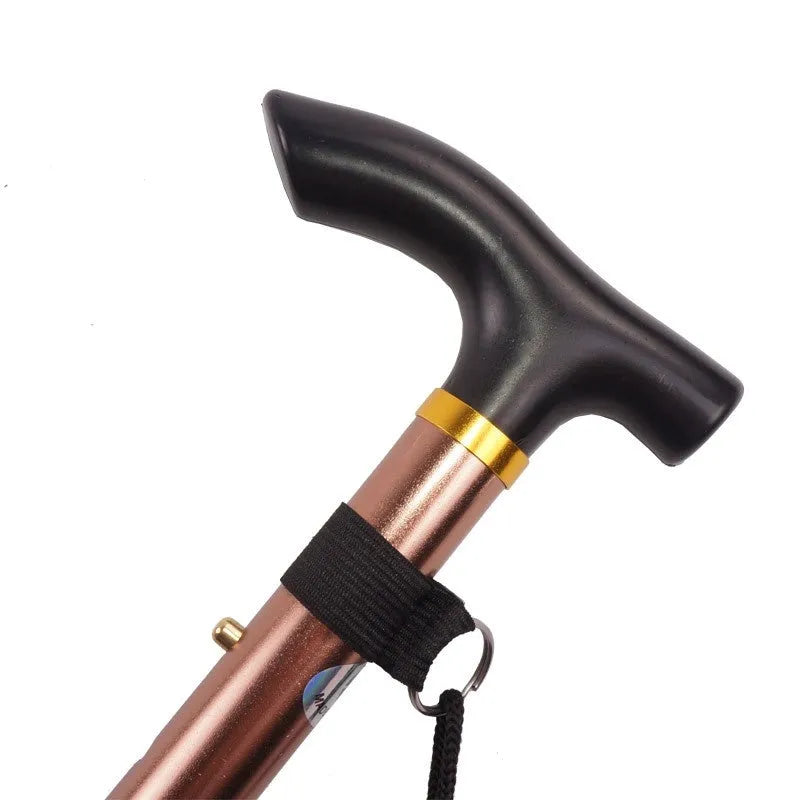 Aluminium folding cane walking stick with adjustable length and non-slip handle