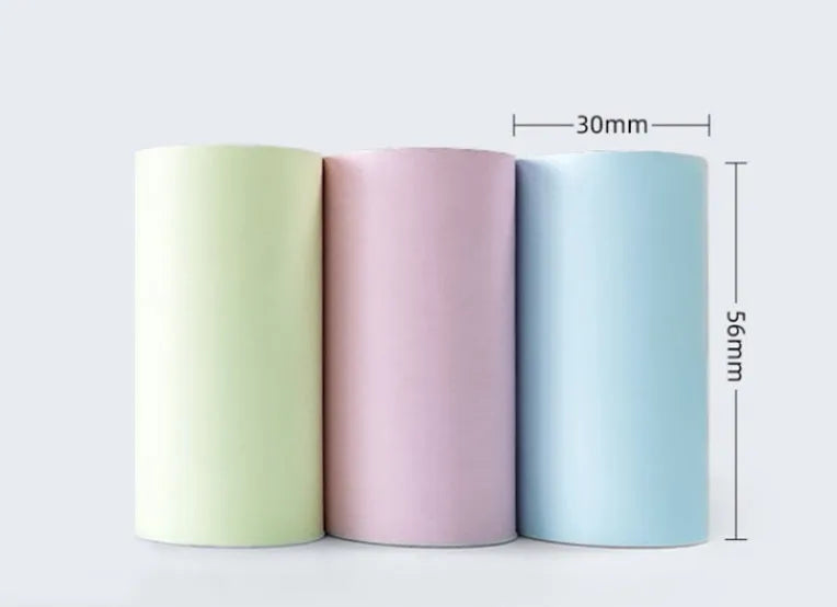 57x30mm thermal paper rolls in pink, yellow and blue for student wrong question printing