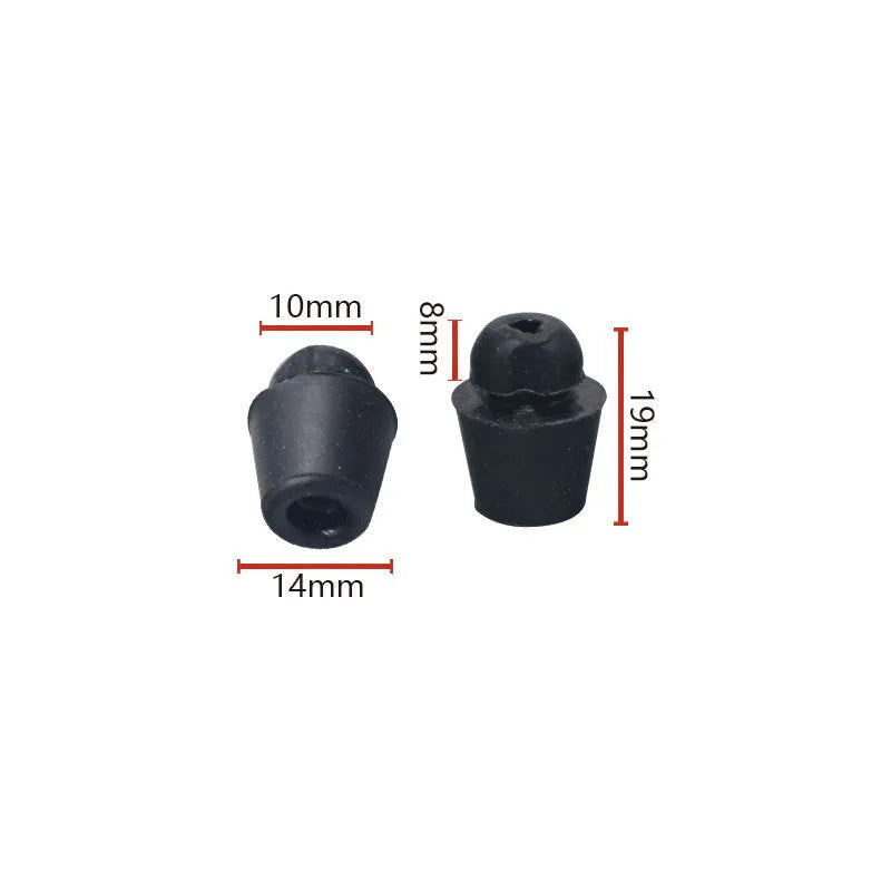 Ten black rubber automobile buckle buffer clips for trunk shock absorption and vibration damping