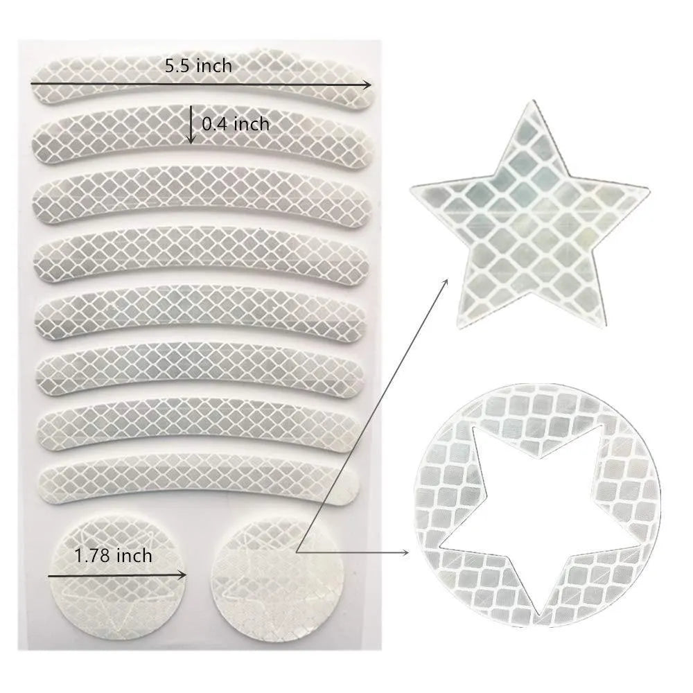 Bicycle reflective safety tape with grid pattern in four colour options