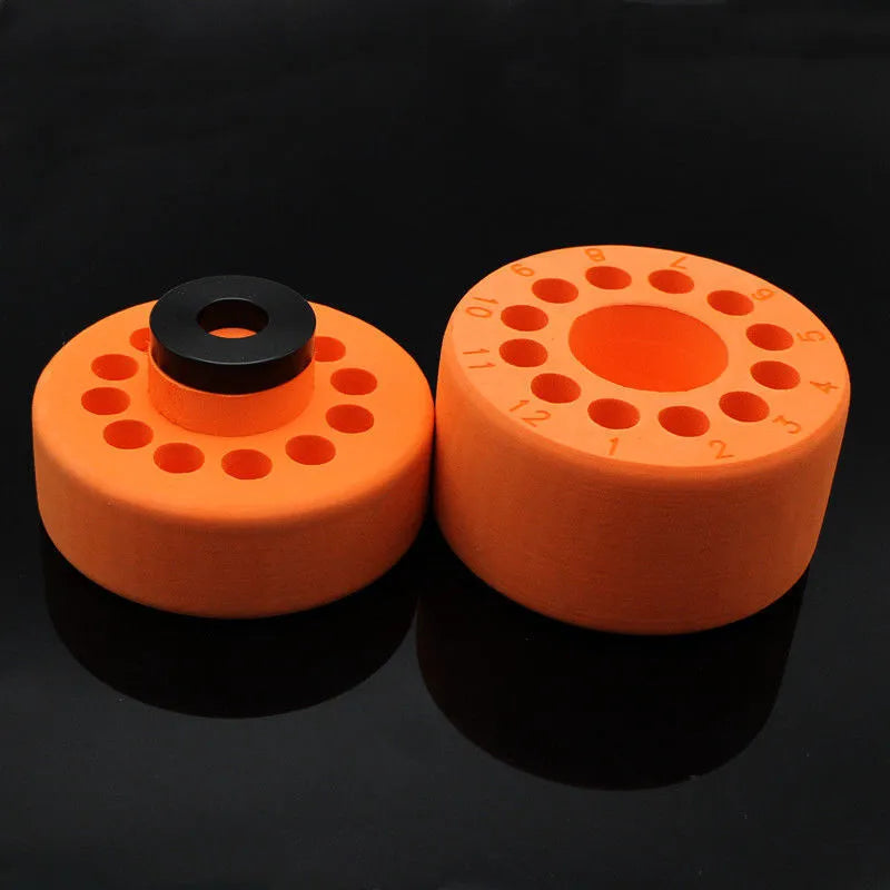 Orange and blue laboratory cooling box for gradient freezing procedures