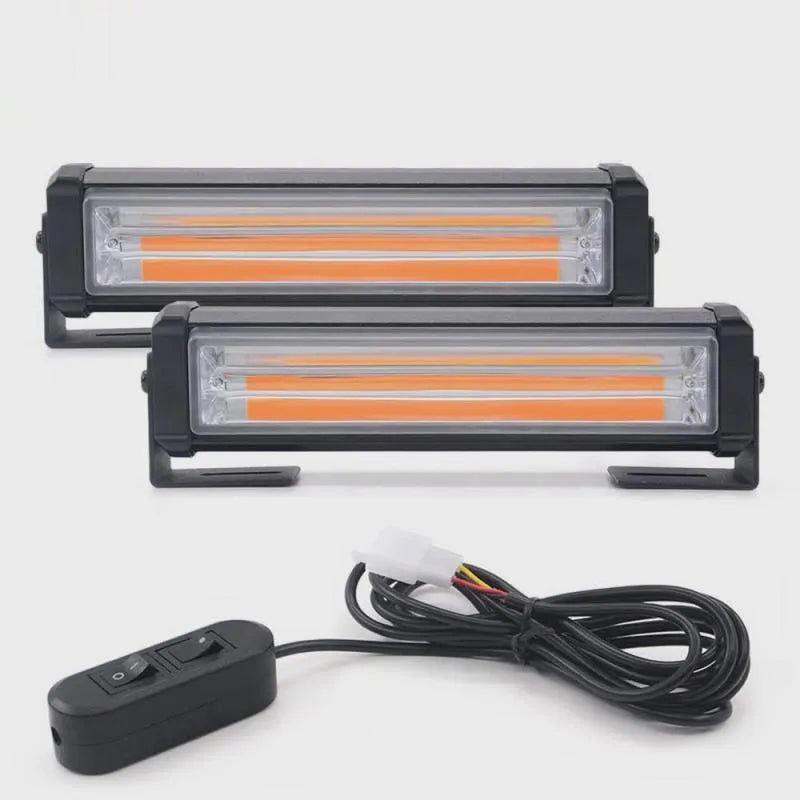 Yellow aluminium alloy drag car underbody strobe light with LED array