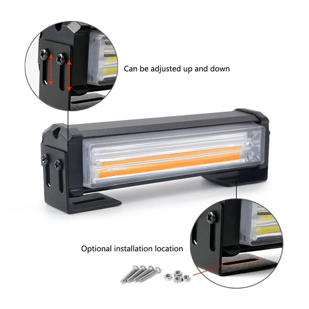 Yellow aluminium alloy drag car underbody strobe light with LED array