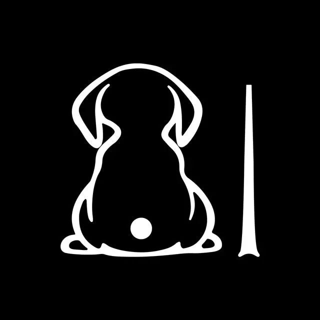 Cartoon cat design car wiper shadow sticker in multiple colours for rear window personalisation