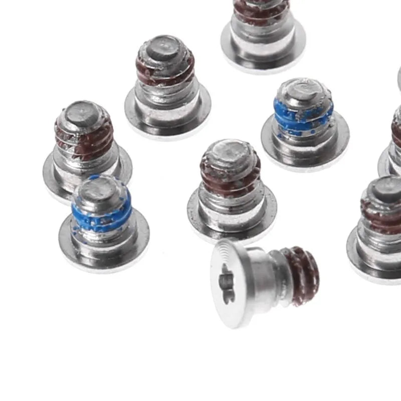 Ten metal replacement screws for MacBook Pro Retina A1502, A1398, and A1425 bottom shell.