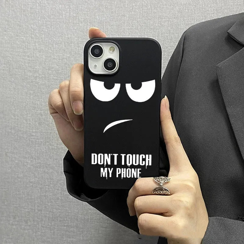 Matte black simple silicone TPU phone case back cover for iPhone on a plain background