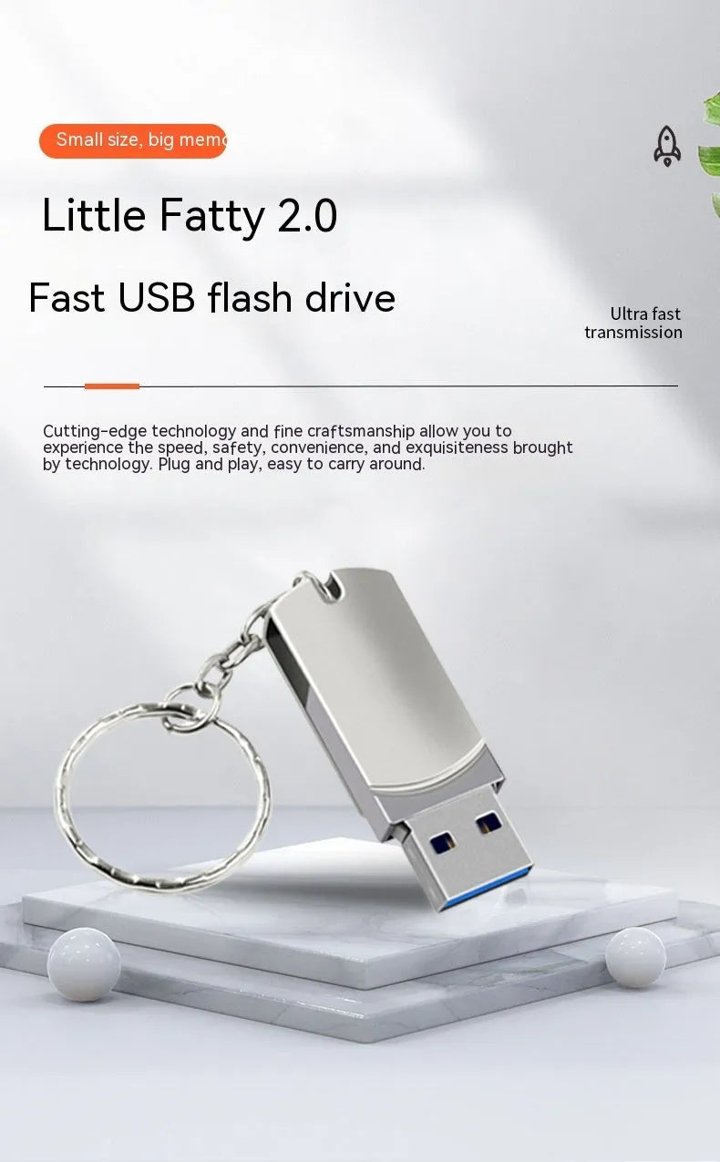 Small white metal USB 3.0 flash drive with a rotating cap, showing 16GB capacity.