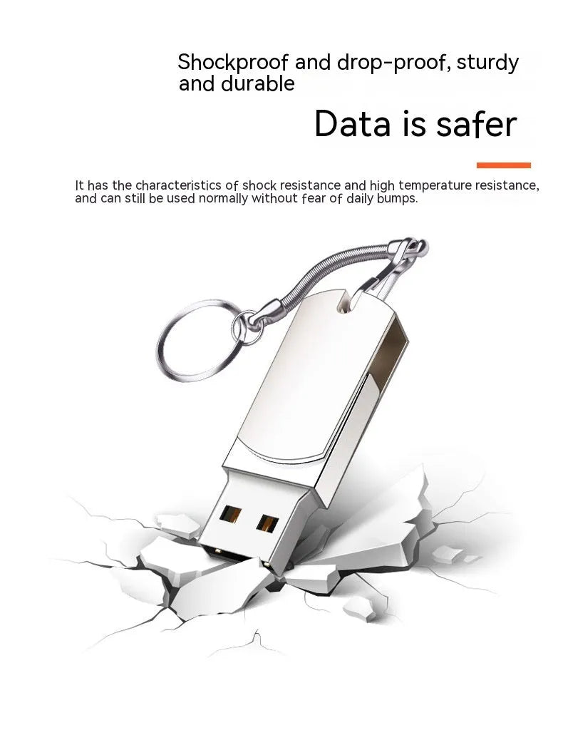Small white metal USB 3.0 flash drive with a rotating cap, showing 16GB capacity.
