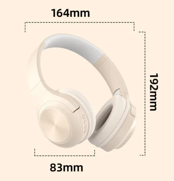 Creative wireless Bluetooth headset in Ivory White colour with head-mounted design and charging case