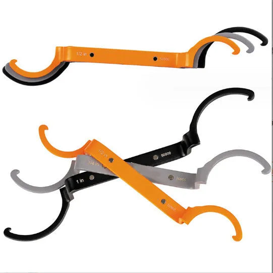 Orange, grey, and black magnetic suction locking wrenches from the H251 three-piece set laid out on a surface.