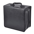 Black Oxford fabric CD DVD storage organiser bag with top carry strap and zipper closure