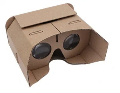 Colourful foldable paper VR glasses headset for smartphones with 4-6 inch screens.