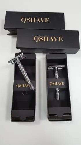 Stainless steel double edged safety razor with chrome plating and storage box