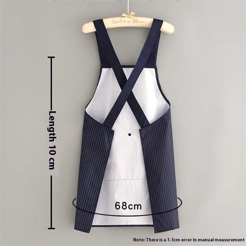 Polyester waterproof kitchen apron in multiple colour options including black and blue