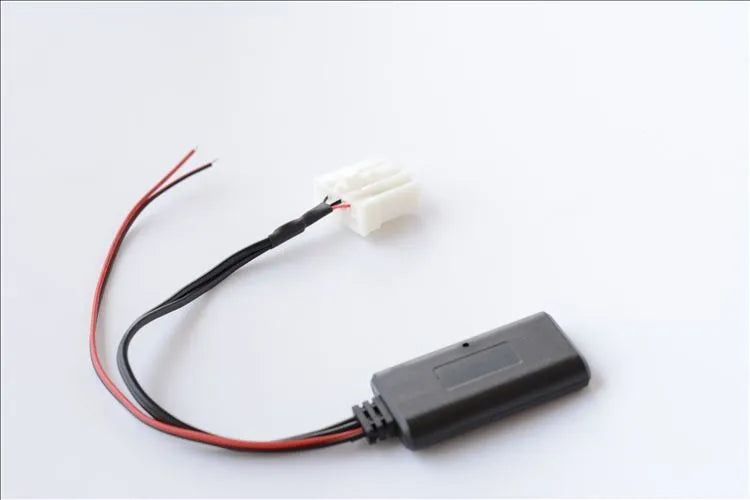 Black JieRui-BT 5908 Bluetooth 5.0 audio adapter cable for Mazda vehicles.