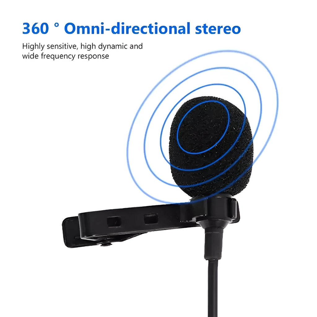 Apple-compatible lavalier microphone wired headset with 1.5m cable and in-ear design