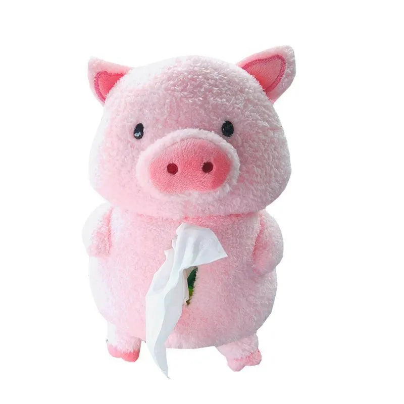 Plush cartoon lamb car tissue box cover for automotive and home decoration