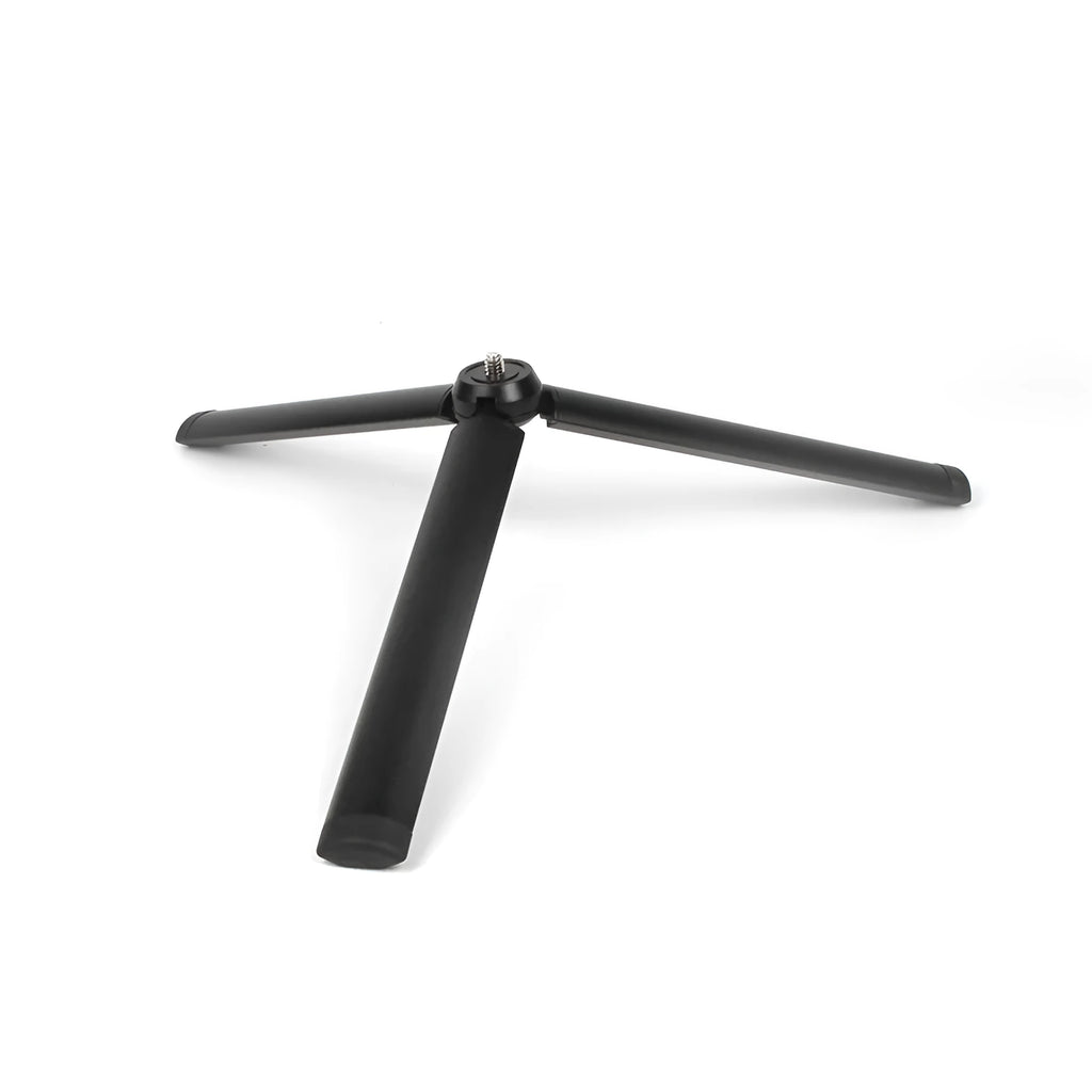 Black aluminium alloy mobile phone tripod with PTZ compatibility for Apple iPhone photography