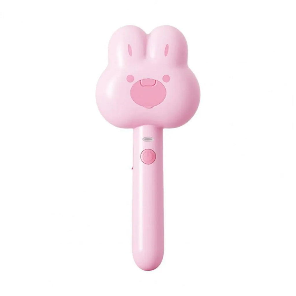 Rechargeable cat steam grooming brush with cartoon design in green colour