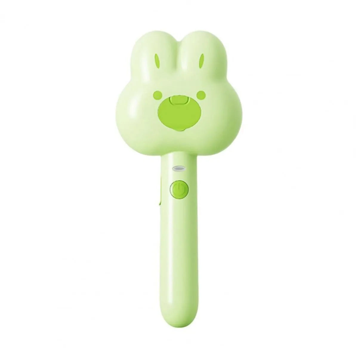Rechargeable cat steam grooming brush with cartoon design in green colour