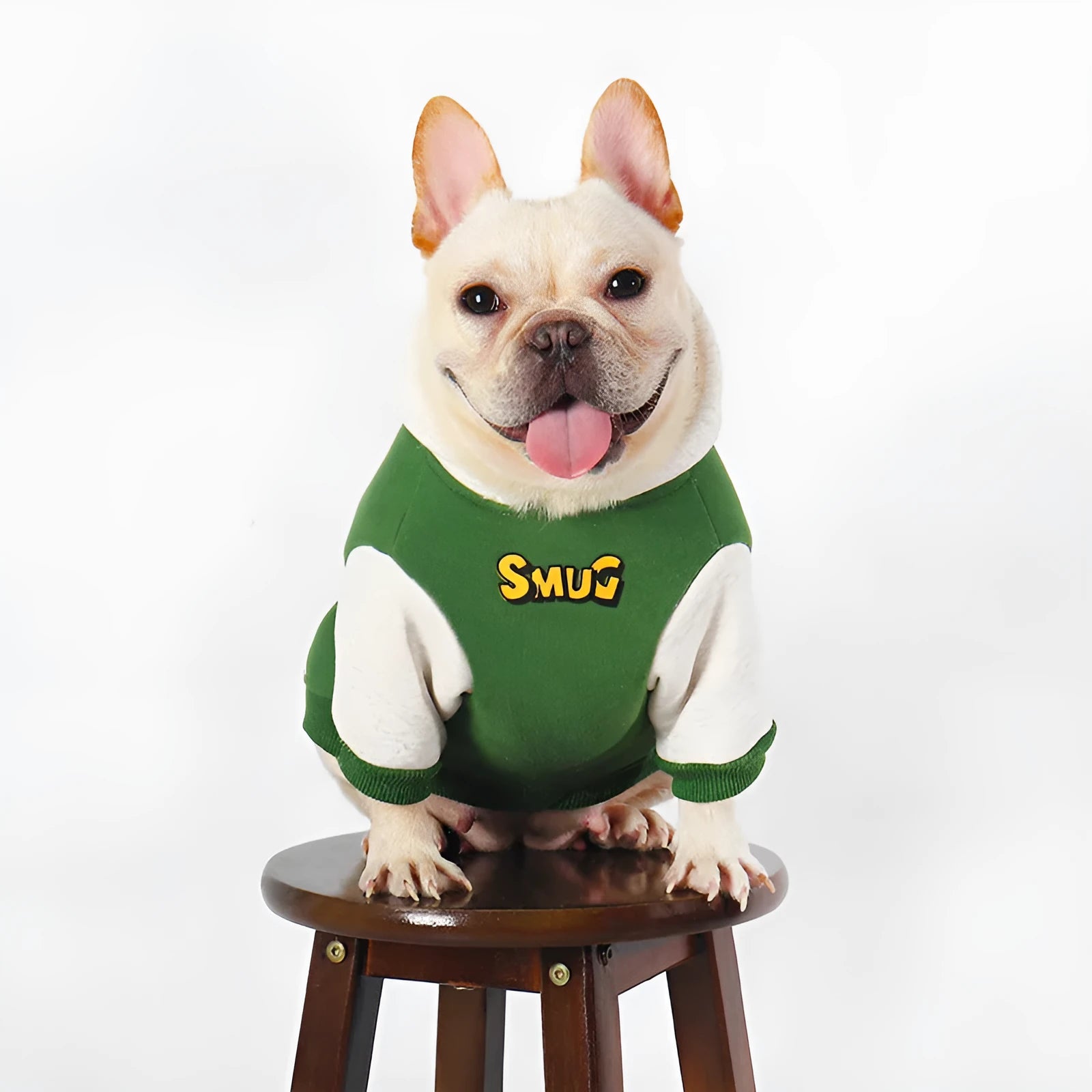 Green cotton pet clothing without elasticity for dogs and cats in L to 4XL sizes
