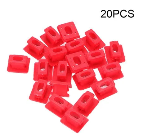 Plastic BMW interior trim panel snap buckle fastener clips for door card repair.