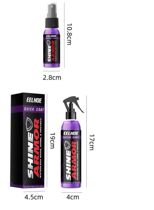 Purple automobile nano coating agent spray bottle with microplated crystal formula for car maintenance
