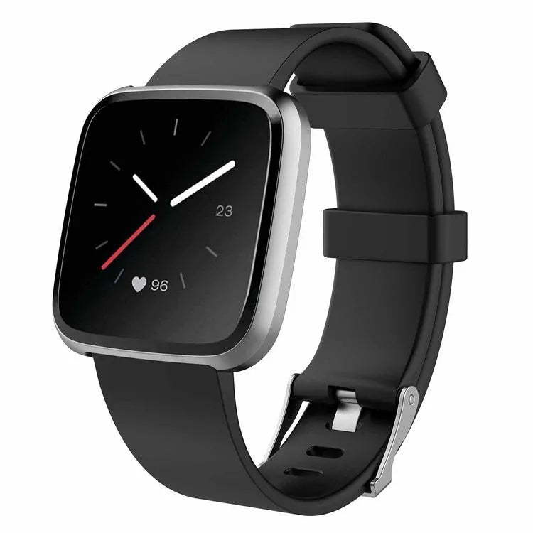 Fitbit Versa Lite replacement wrist strap in TPE material showing multiple colour options