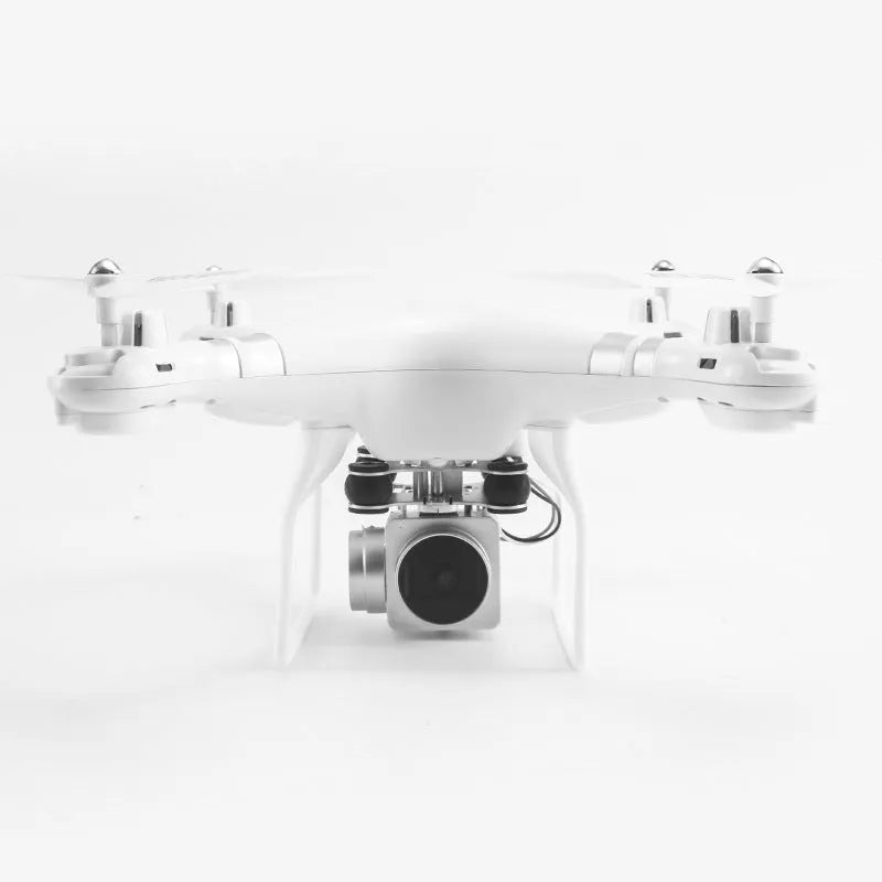 Black HD aerial photography drone with remote control handle, alloy frame, for users aged 13 and over.
