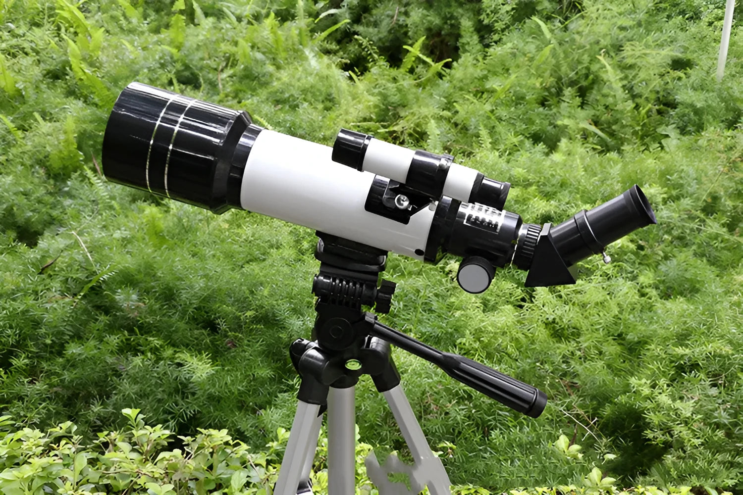Dark blue children's astronomical telescope on tripod with 16X-66X magnification for moon observation