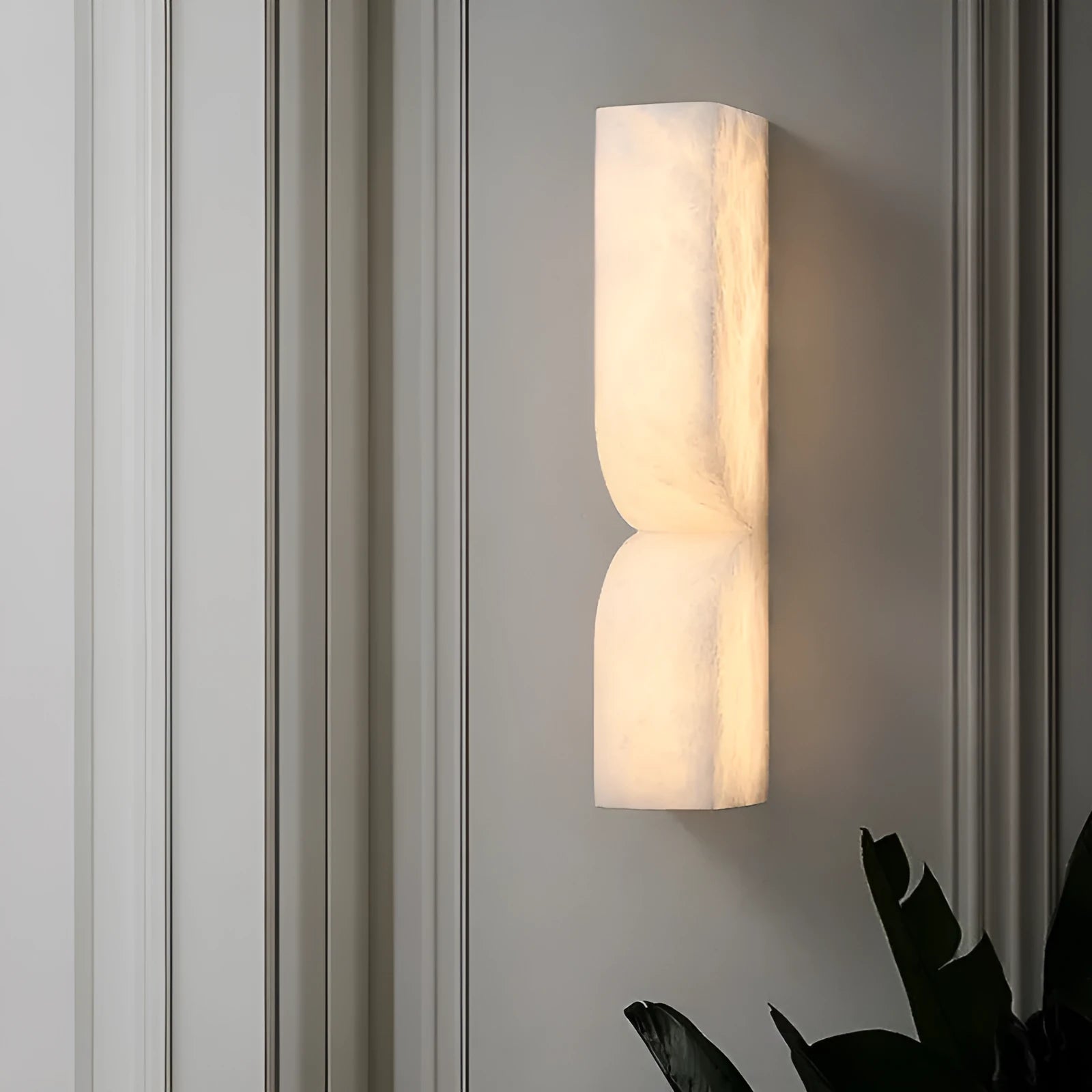 Copper Nordic wall lamp strip with warm lighting for bedroom bedside use