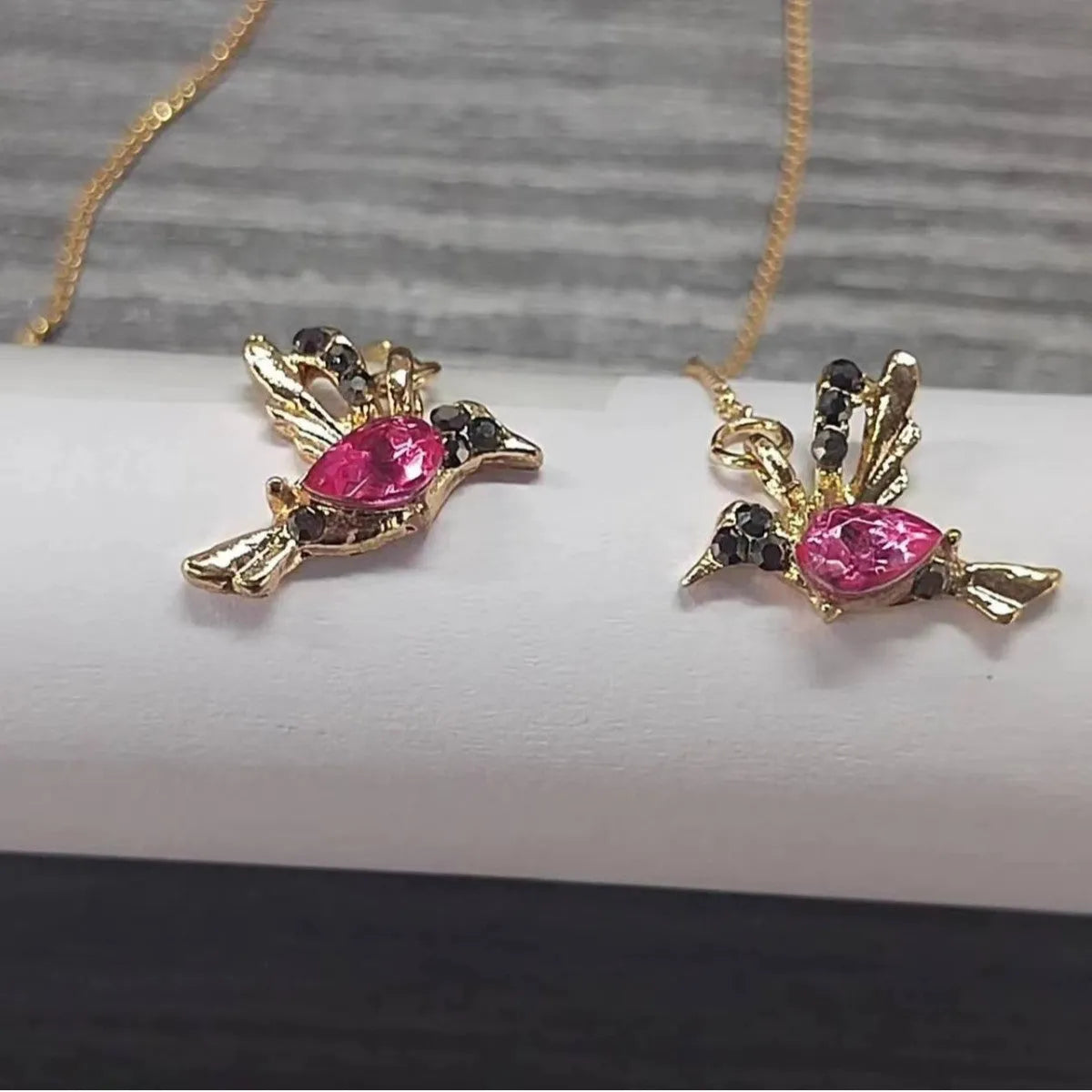Women's personalised bird hanging long style earrings with mixed zirconium wings in three colour options