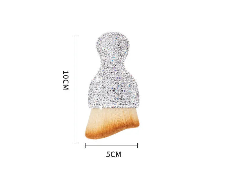 PVC car interior cleaning brush in white colour for dashboard and vent dust removal measuring 10cm long
