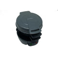 Red silver grey orange multifunction breakfast sandwich maker with egg ring and waffle plates