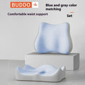 Memory foam seat cushion with waist rest support in various colour combinations for office and long sitting comfort