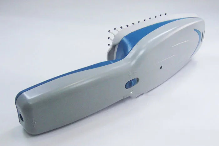 Negative ion pet comb with removable brush head and ozone cleaning function.