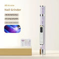 LCD Display 2-in-1 Polishing and Baking Lamp Electric Nail Grinder in white plastic