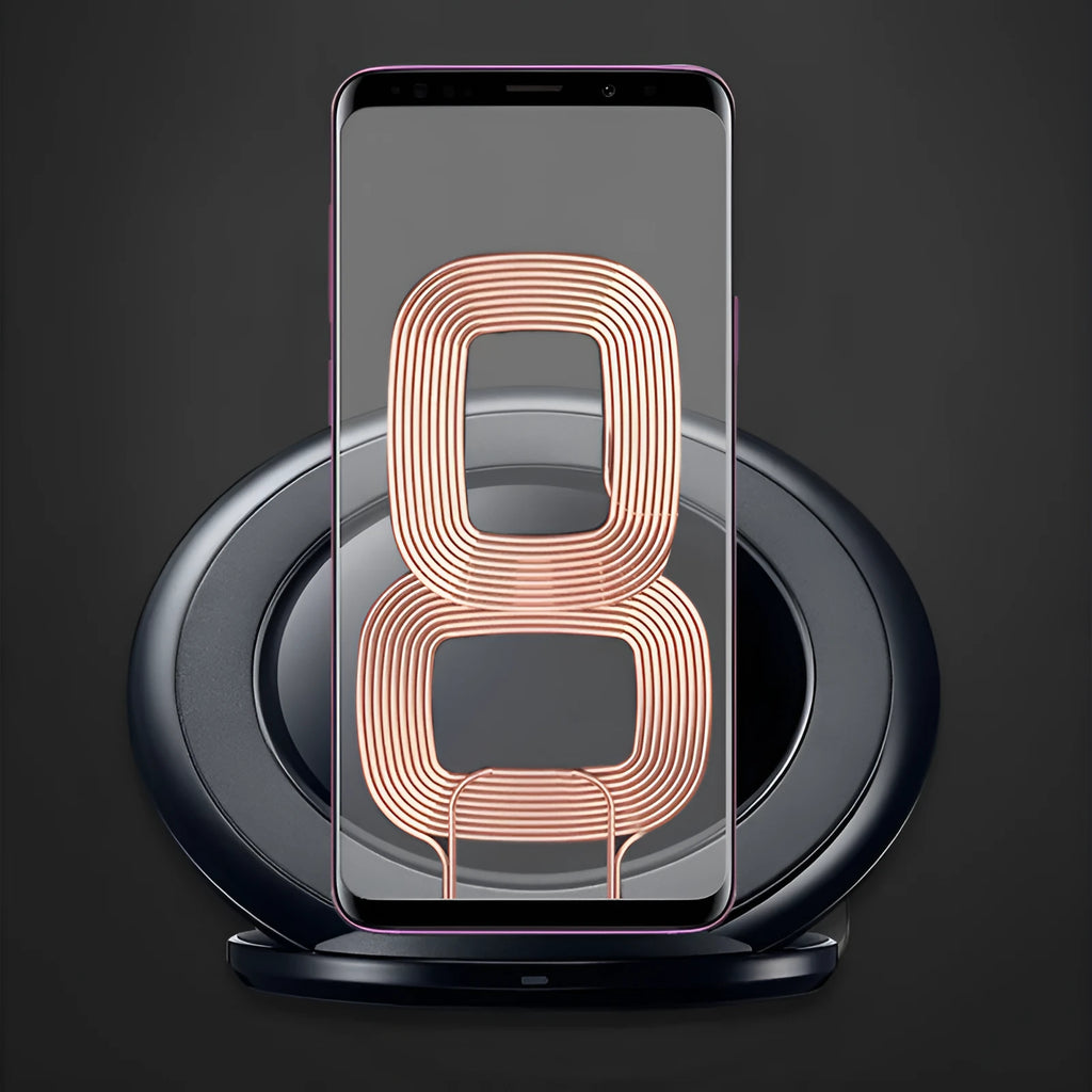 Qi wireless charging pad for Galaxy Note Edge in black or white with USB connection