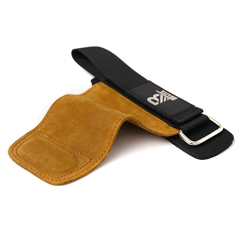 Brown fitness wrist protector bands for pull-ups and horizontal bar training