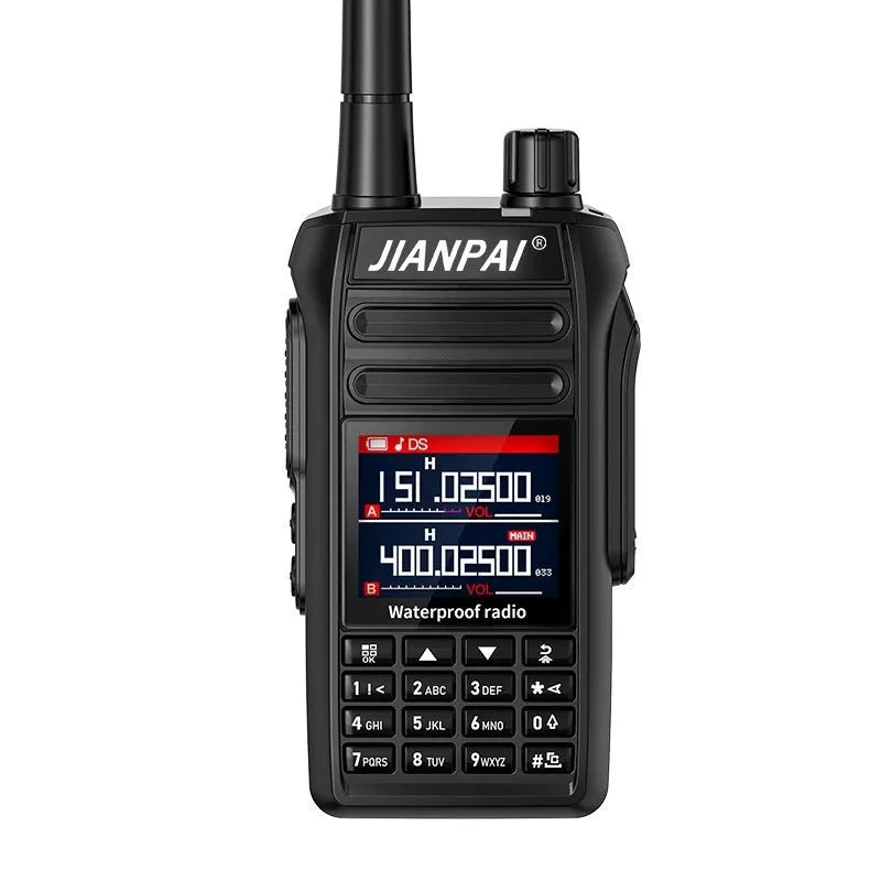 Black Interphone aviation waterproof full band communication headset with accessories